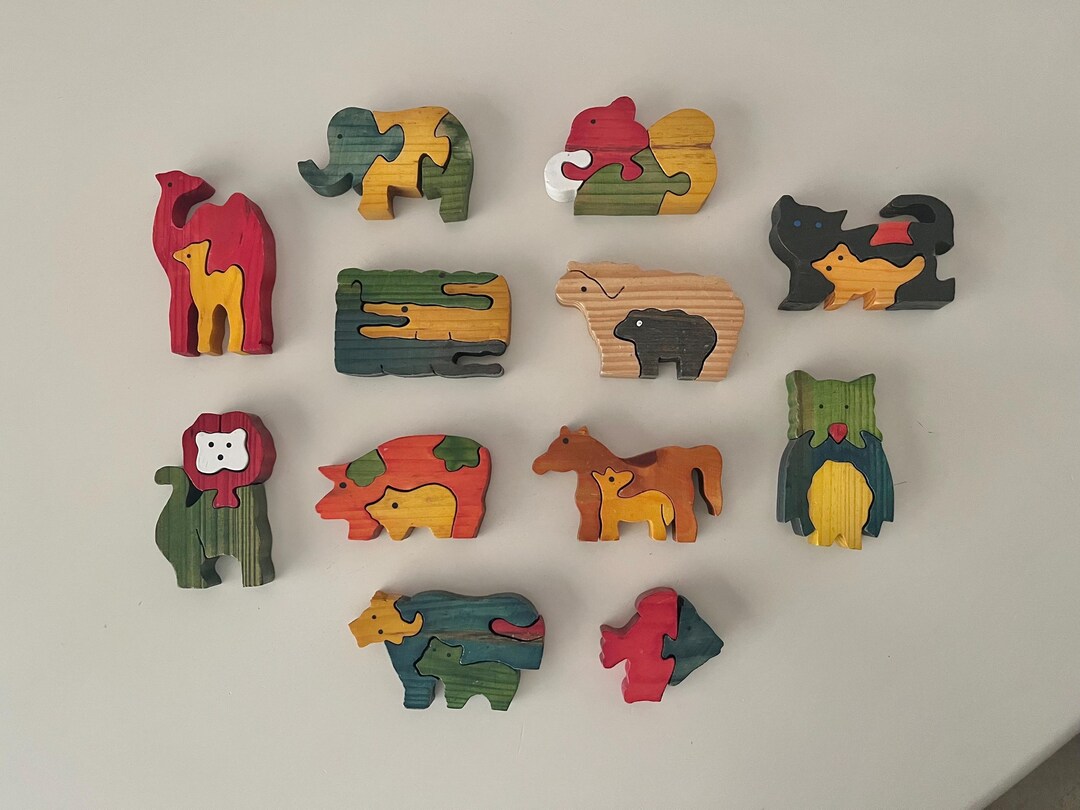 Wooden Animal Jigsaw Puzzles - Etsy