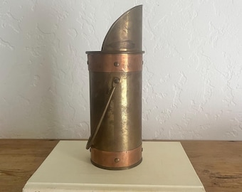 Vintage Brass Copper Matchstick Holder