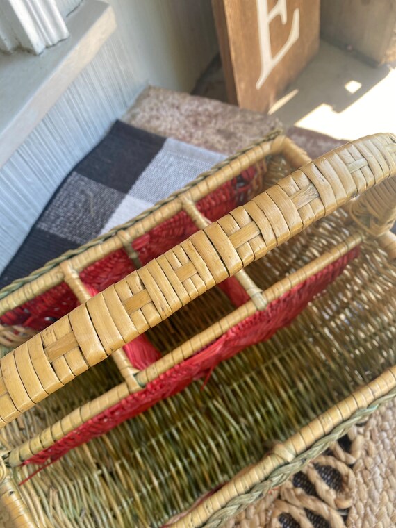 Vintage watermelon picnic basket Gem