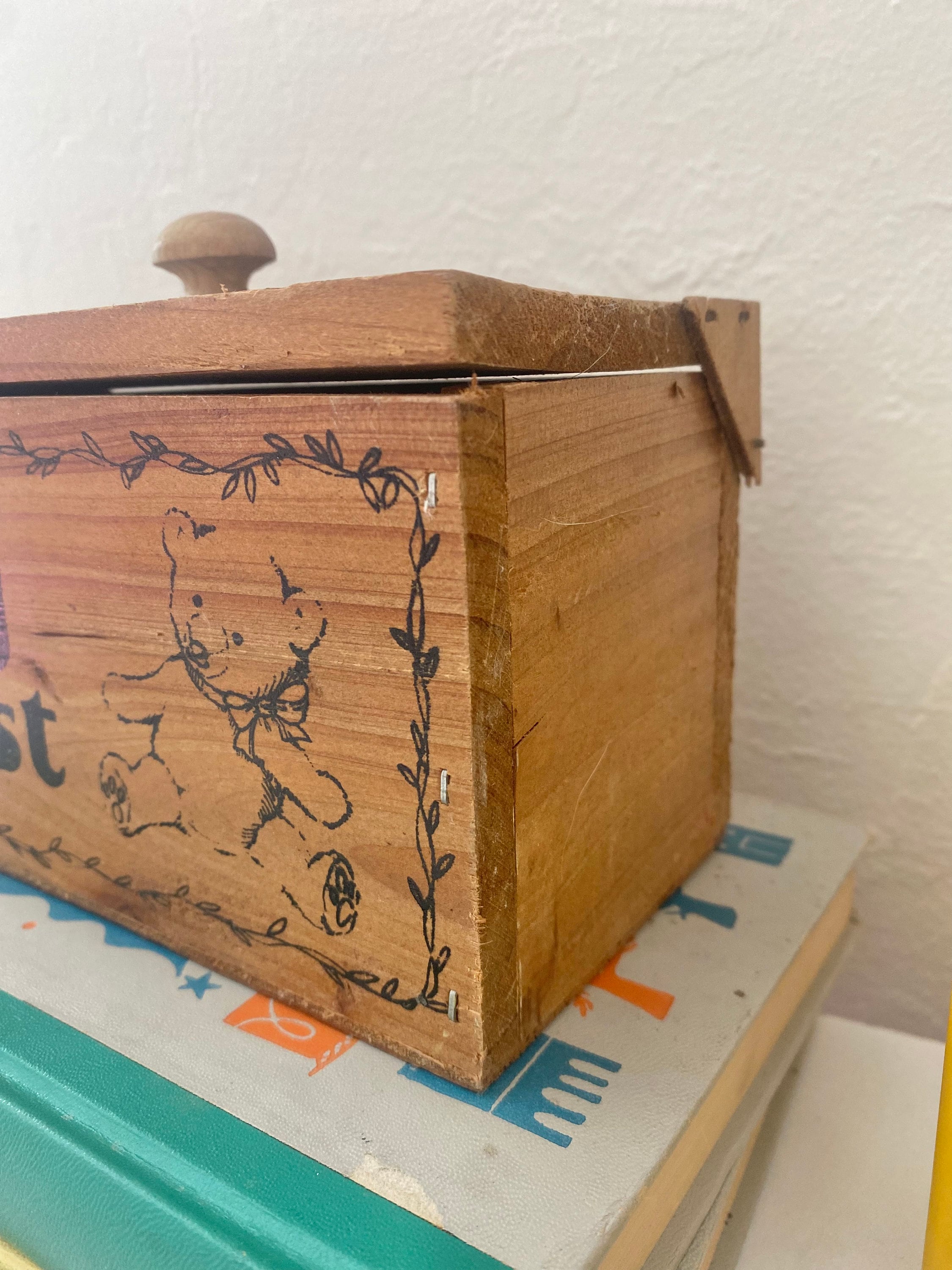 Vintage Wooden Box Toy Chest - Etsy