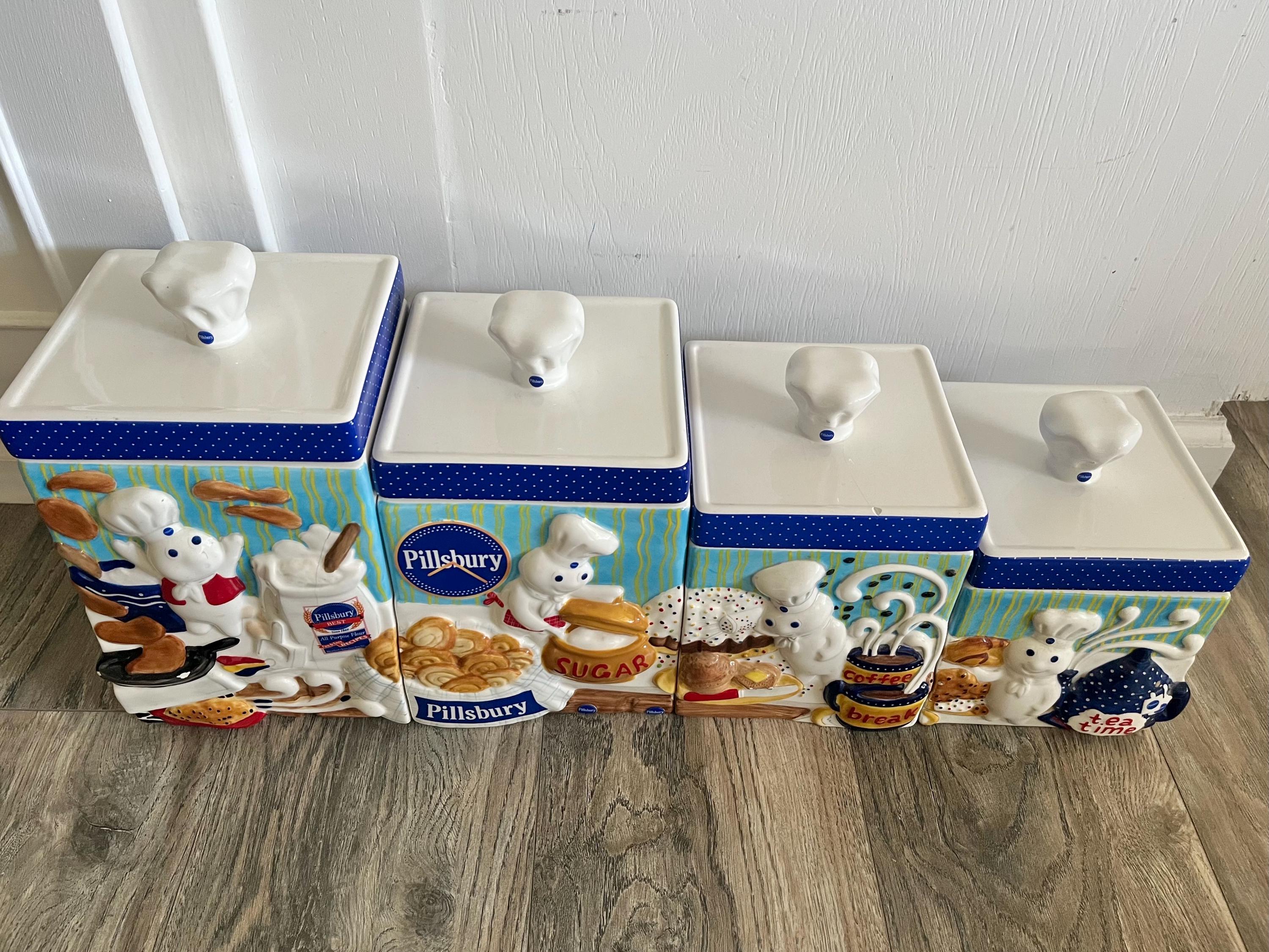 Pillsbury Doughboy 4-piece Ceramic Canister Set - Etsy