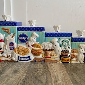 Pillsbury Doughboy Canister Set - Etsy