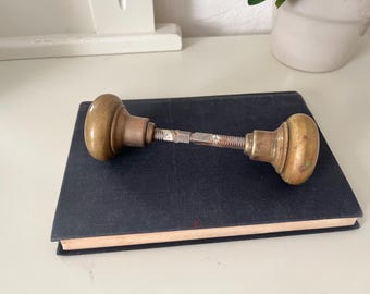 真鍮製丸型通路ドアノブ 2個