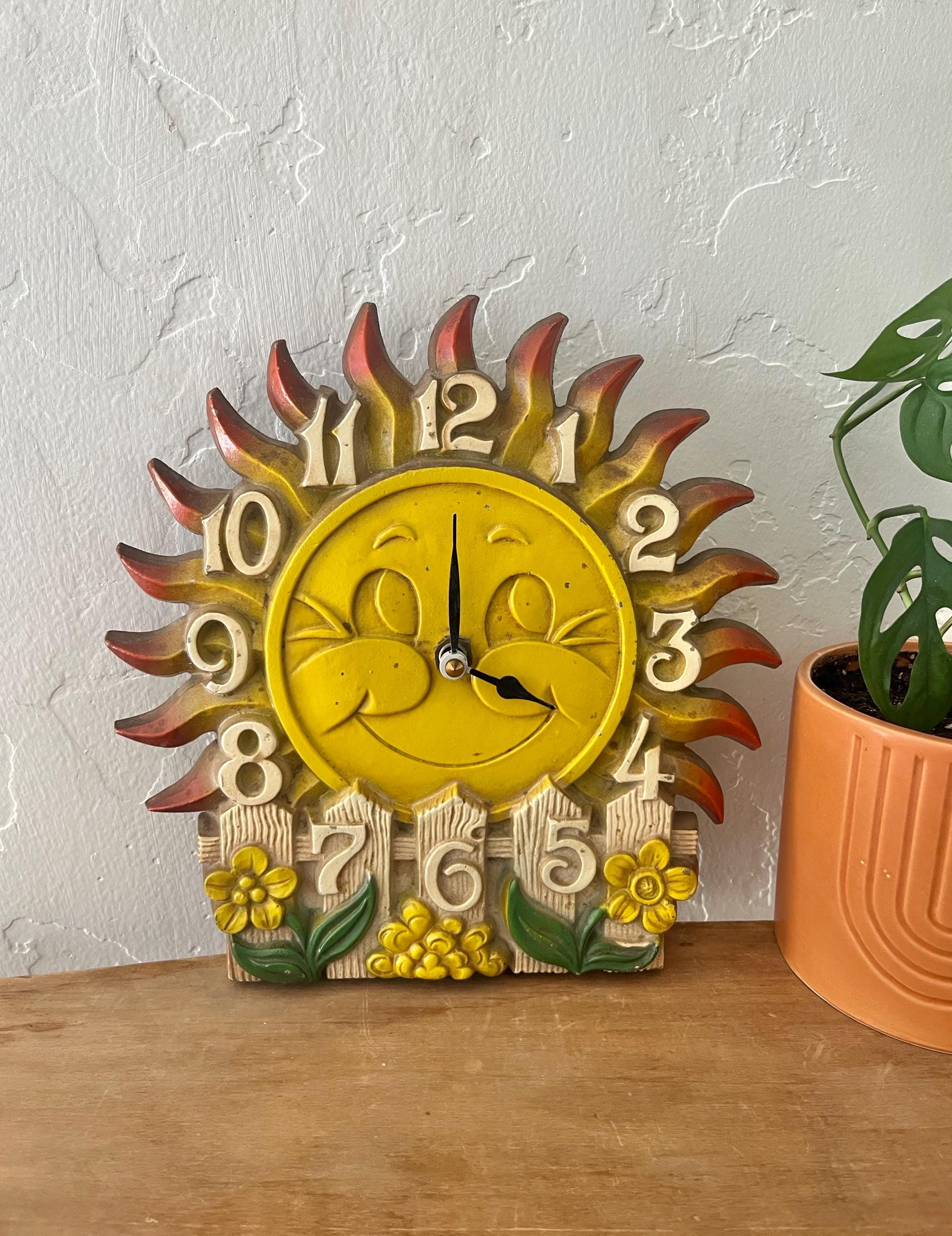 70s Sun Clock - Etsy