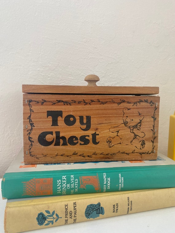Vintage Wooden Box Toy Chest - Etsy