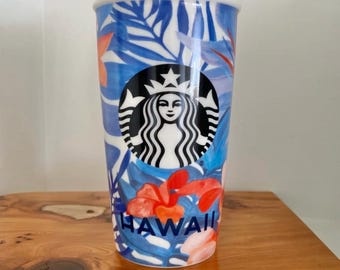 Hawaiian Flower Starbucks Cup| Hibiscus Flower| Summer 2022| Reusable Starbucks  Cup| Starbucks Tumbler| Summer| Flower| Flower Cup| Starbuck - Etsy