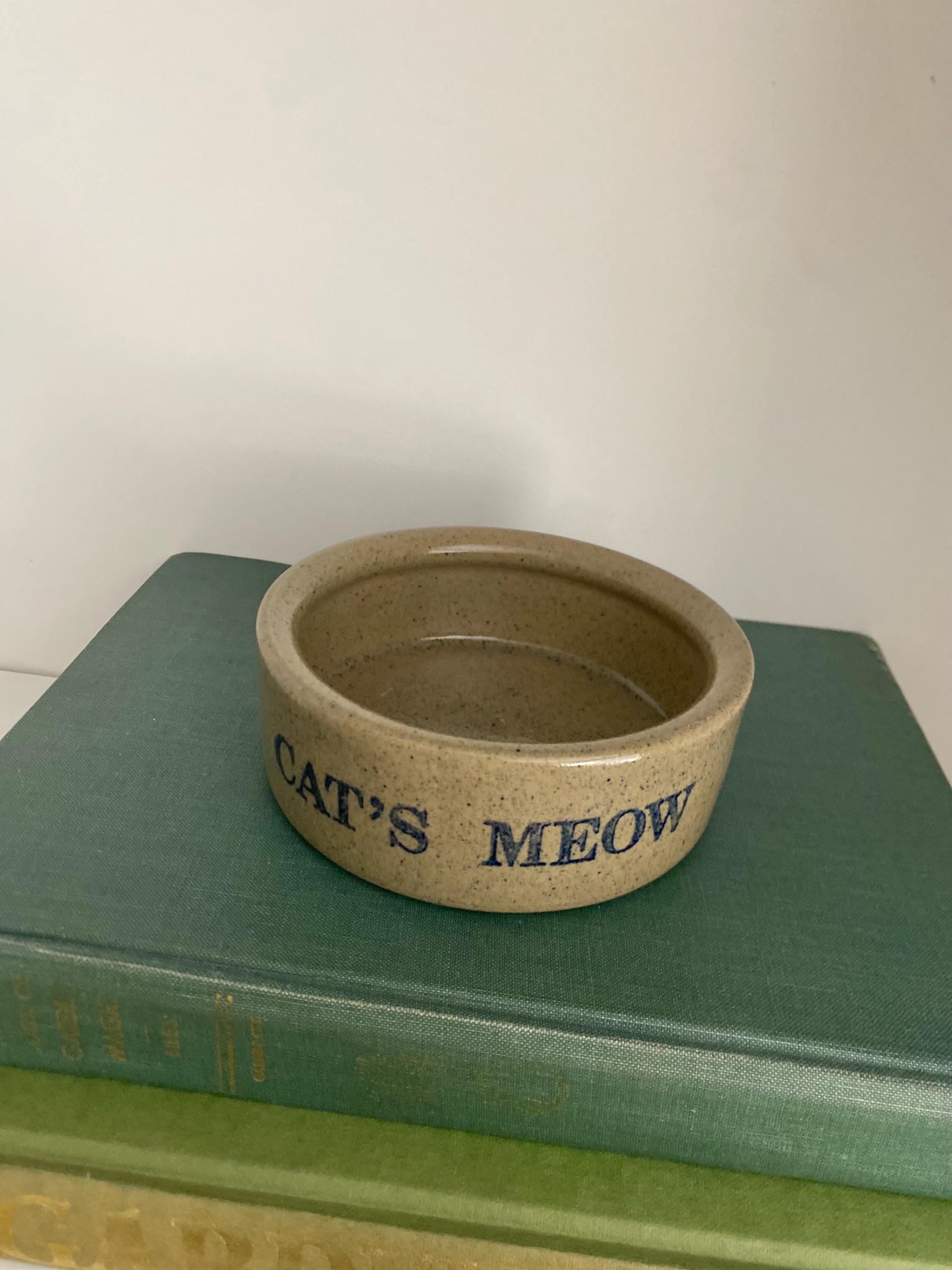 MOIRA Farmhouse Stoneware Pottery Cat’s Meow Cat Dish | Made in England ...