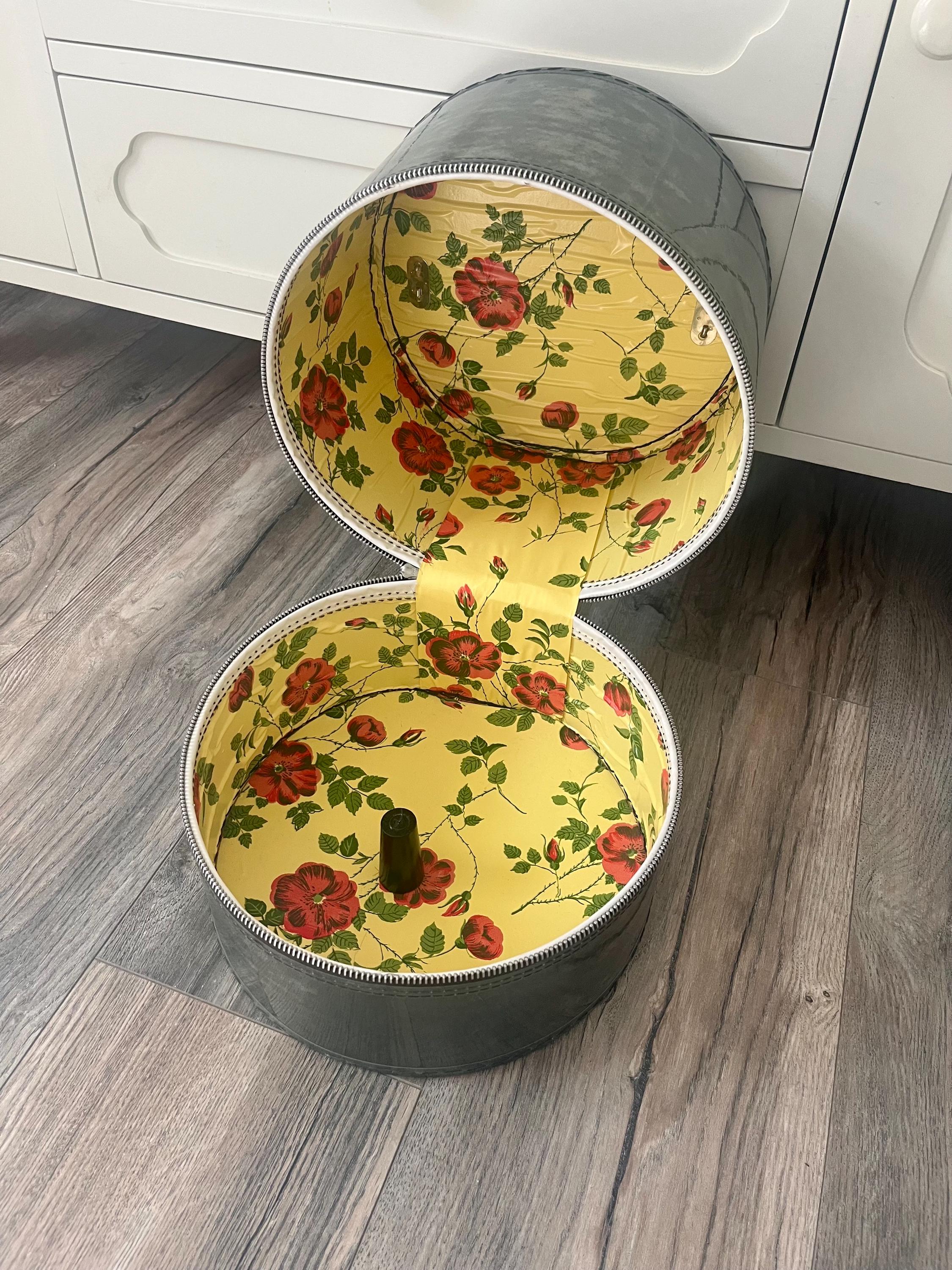 Vintage Hat Box With Zipper - Etsy