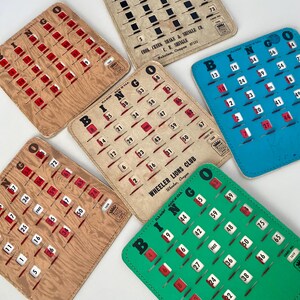 Lote de tarjetas de bingo vintage Play-Mor de EE. UU.