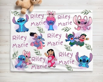 LILO and stitch baby blanket- customized