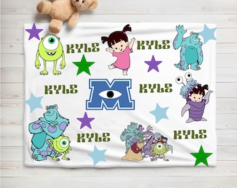 Monster inc baby blanket- customized