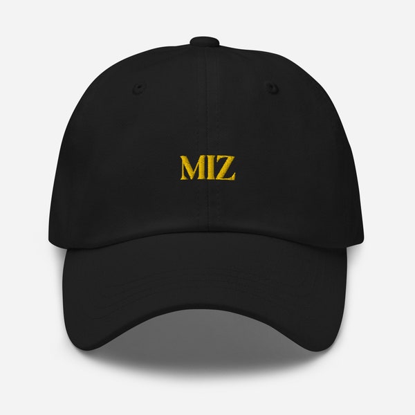 MIZ-ZOU - black and gold baseball cap for Mizzou fans