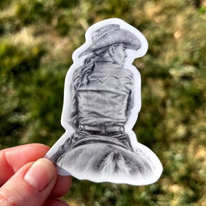 Cowgirl Sticker | Country Girl Decal, Horse Riding Cowgirl , Durable Laptop, Water Bottle, Western Sticker, Gritty Ranch Life