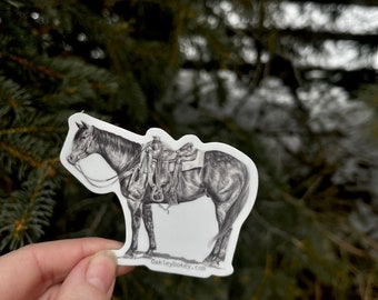 Cow Horse, Western sticker, Horse Sticker, waterproof sticker