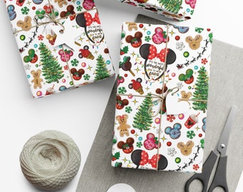 Christmas Wrapping Paper, Disney Christmas Wrapping Paper, Cute Magical Wrapping Paper, Main Street Christmas Wrapping Paper, Gingerbread