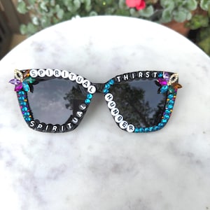 Widespread Panic glasses/ show shades with lyrics from a Satisfied rap…”spiritual hunger spiritual thirst”
