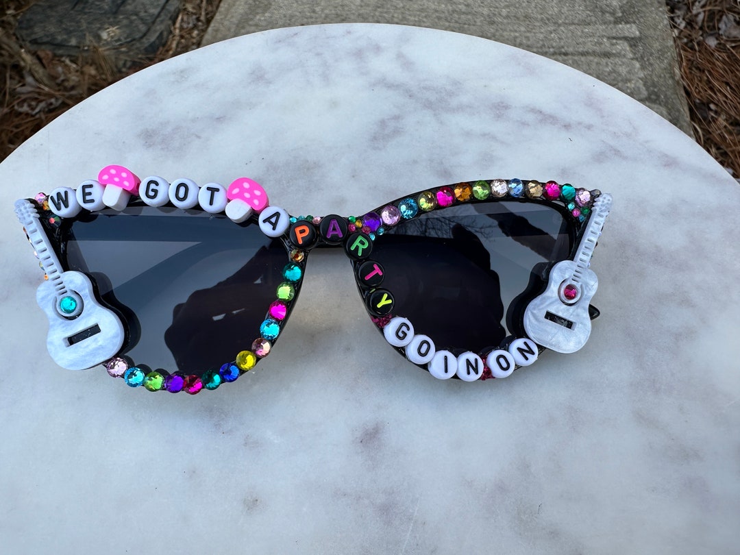 Widespread Panic Blue Indian Sunglasses. Black Frames. we Got a Party