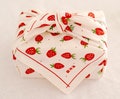 Strawberry Furoshiki Fabric (19.5" Square) : Reusable Gift Wrap - Japanese Lunch Bento Wrap - Knot Bag - Decorative Table Runner