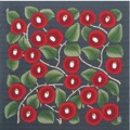 Camellia Furoshiki Wrapping Cloth (Large 35" Square) : Japanese Knot Bag, Reusable Gift Wrap, Table Runner