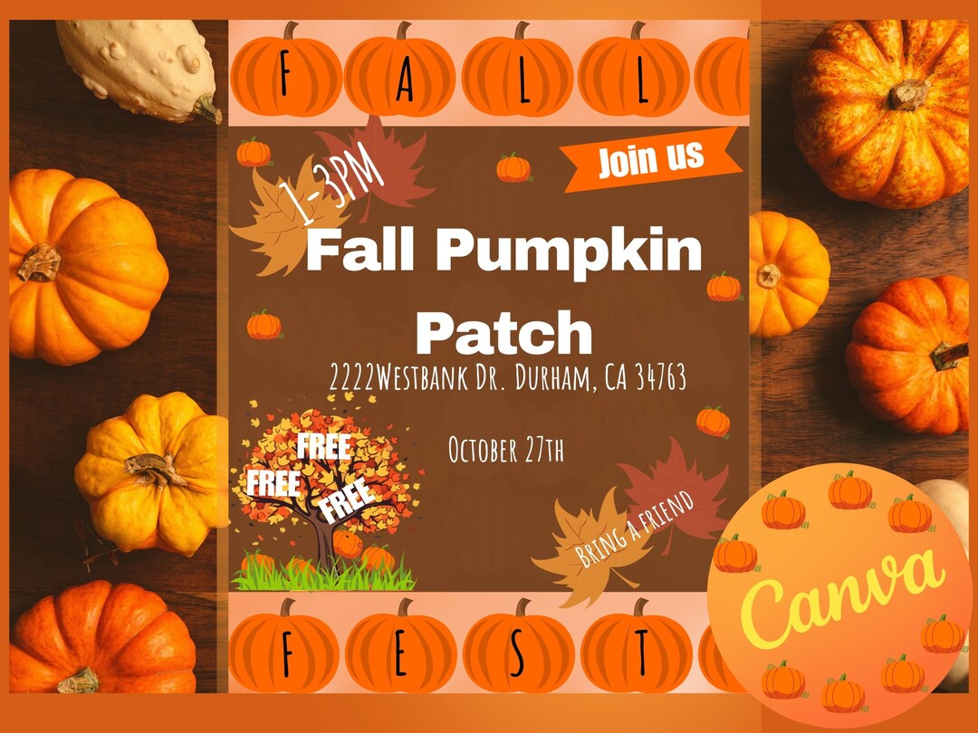 Autumn Event Invitation Template | Perfect for Your Fall Event! - Etsy