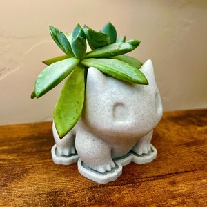 Marble Bulbasaur Planter / 3D Printed PLA