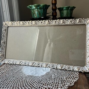 Vintage Midcentury Ornate Gold Frame for Panoramic 14 by 6 Inch Picture | Tabletop or Gallery Wall