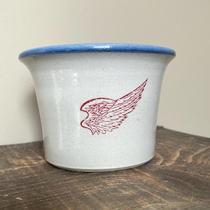 Vintage Red Wing Stoneware Co. lerkruka, 15 cm bred och 10 cm djup