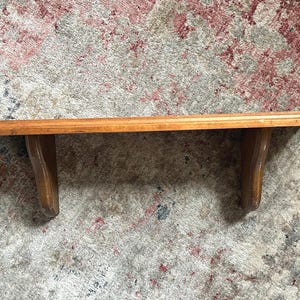 Vintage 18” Wood Wall Shelf With Brackets