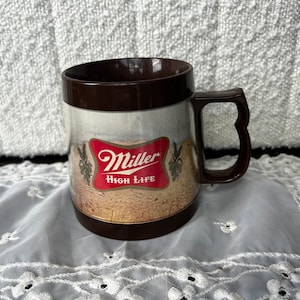 Vintage Thermo-Serv Miller High Life Plastic Beer Mug Made in USA