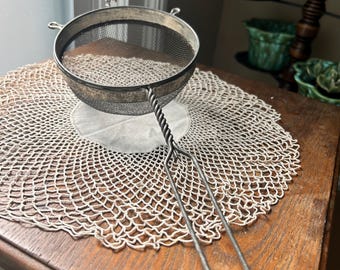 Vintage Wire Mesh Sifter With Handle