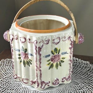 Vintage Hand Painted Cache Pot | 5” Opening & 6” Tall Made in Japan