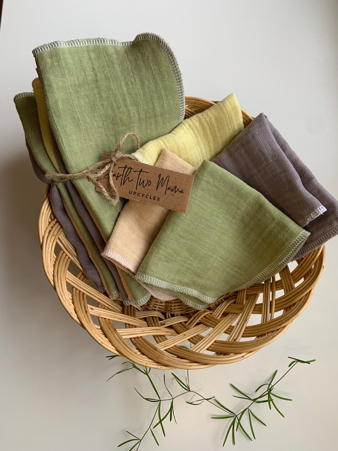 Upcycled Reusable Napkins Bamboo/cotton Recycled Napkins Kitchen Cloth