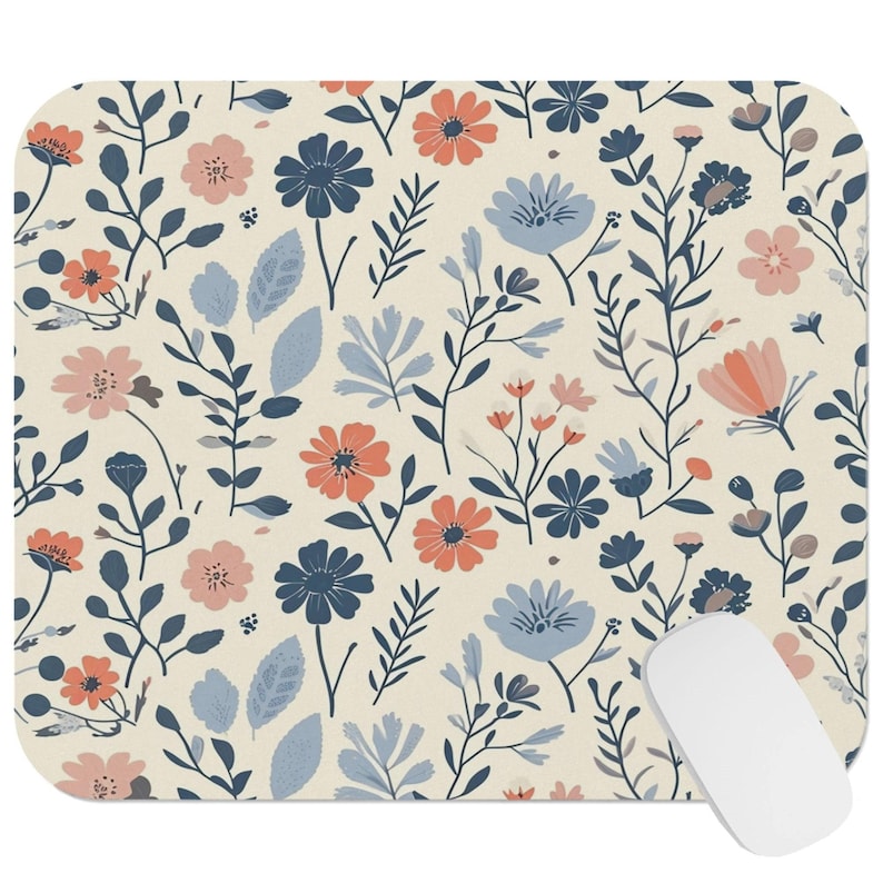 Wildfowers Floral Mouse Pad Gift Mat Square Non-Slip Floral Garden Scandinavian Rectangle Gaming Office Desk Laptop Mousepad image 6