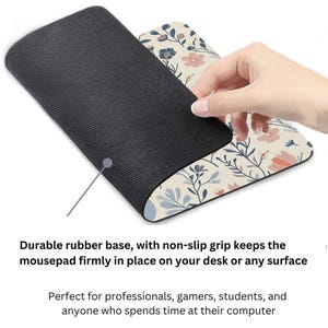 Wildfowers Floral Mouse Pad Gift Mat Square Non-Slip Floral Garden Scandinavian Rectangle Gaming Office Desk Laptop Mousepad image 4