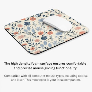Wildfowers Floral Mouse Pad Gift Mat Square Non-Slip Floral Garden Scandinavian Rectangle Gaming Office Desk Laptop Mousepad image 3