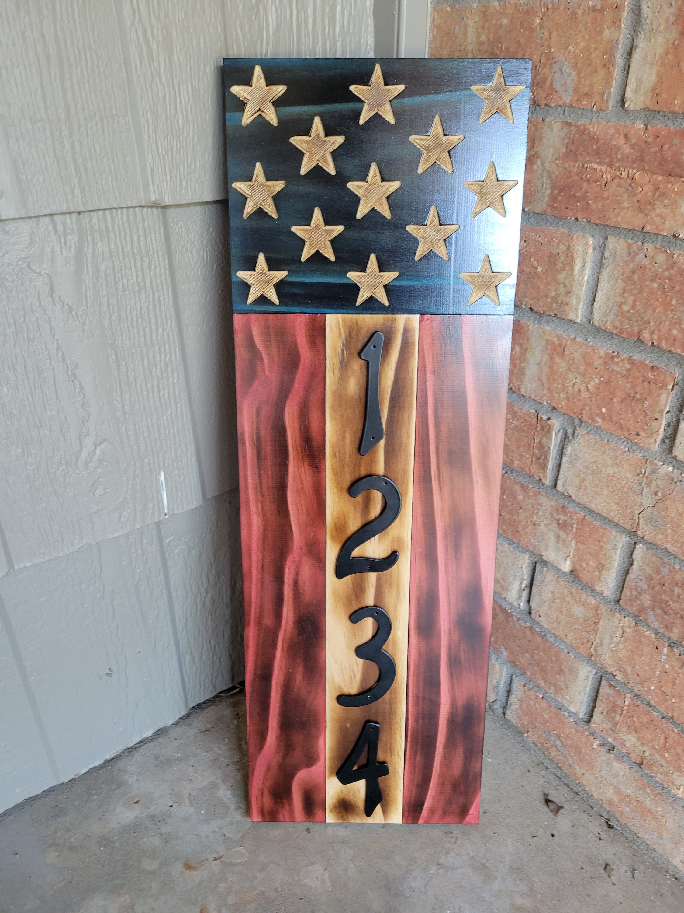 Patriotic Address Sign - Etsy