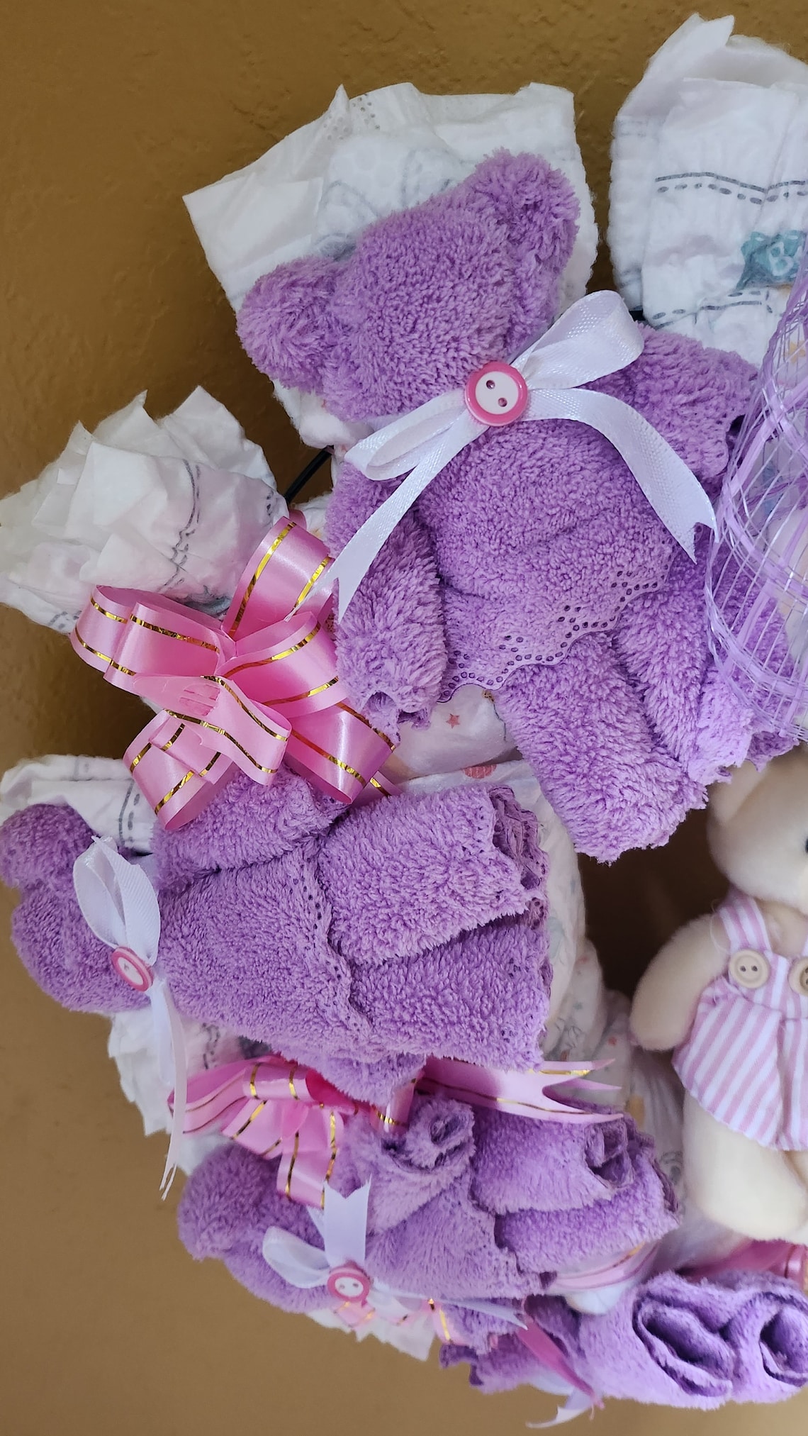 Diaper Wreath, Baby Shower Gift, Baby Shower Diaper Wreath, Baby Gift