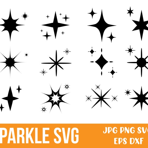 Radiant Sparkle SVG Collection: Illuminate Your Creations with Stars and Sparkle