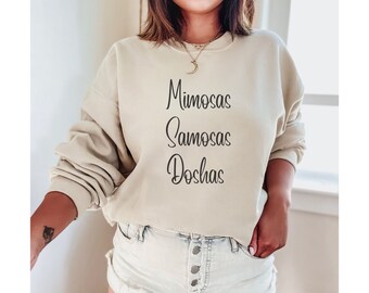 Mimosas, Samosas, Doshas Sweatshirt, Holistic Medicine Gift, Herbs, Yoga Gift, Natural Medicine Tee, Indian Gift, Indian Medicine, Ayurveda