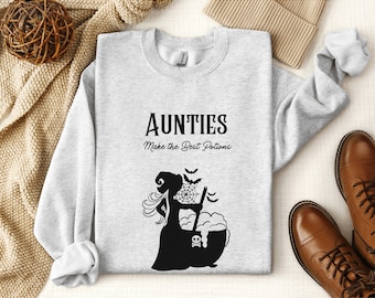 Aunties Make the Best Potions Sweatshirt, Halloween Sweatshirt, Auntie Sweatshirt, Halloween, Gift for Aunts, Halloween Aunt Shirt