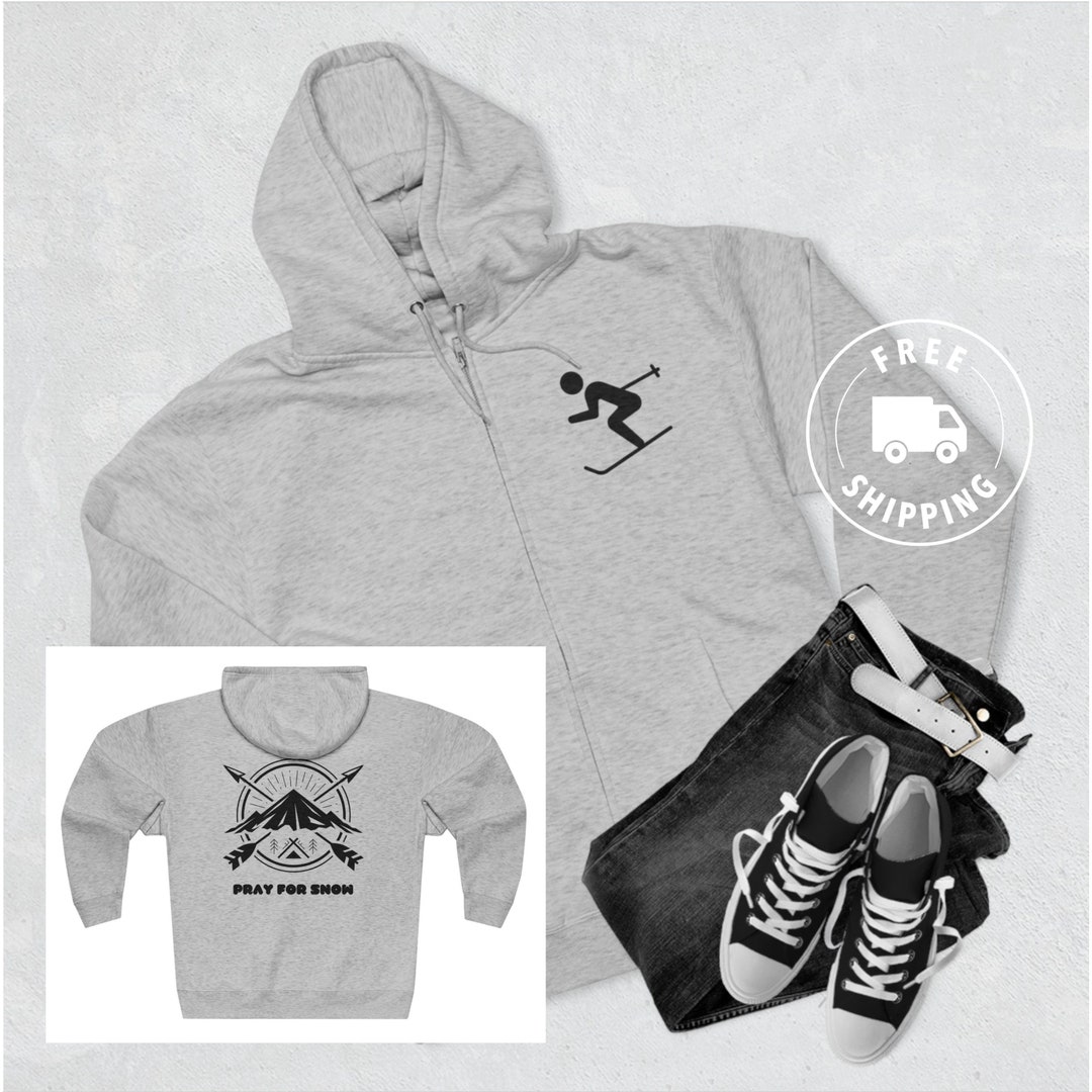 Snowboarding Zip Hoodie, Snowboard Sweatshirt, Winter Sports, Snowboard