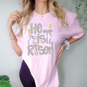 Trendy Easter Religious Shirt, He Is Risen Easter Sweater, Trendy He Is Risen Tee, Religious Women Easter Tee, Christian Easter Gift