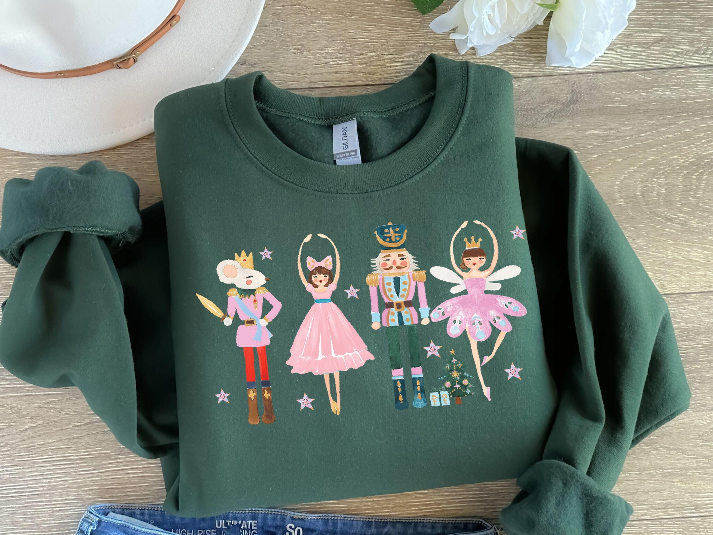 Cute Nutcracker Christmas Sweatshirt, Nutcracker Tshirt, Cute Holiday Gift, Womens Christmas Hoodie, Christmas Gift