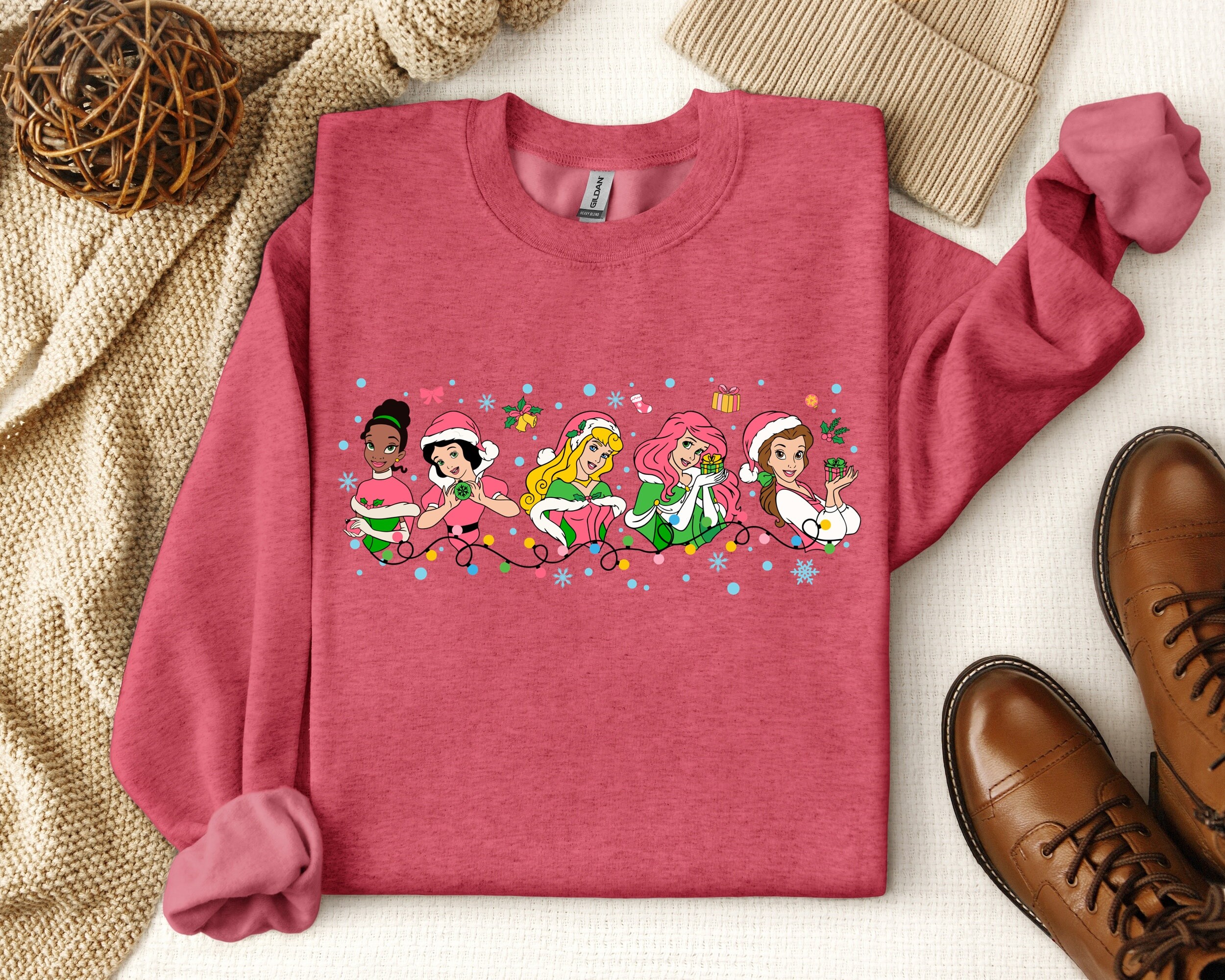 Retro Disneyland Princesses Christmas Sweatshirt, Disneyland Princess