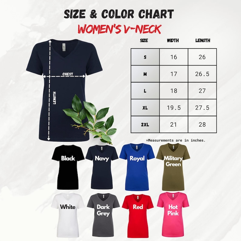 a women's v - neck t - shirt size guide