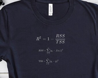 Data Science R-squared Formula Shirt: Machine Learning Analytics Tee