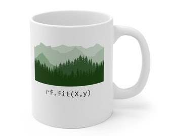 Random Forest White Ceramic Coffee Mug: Data Science Gift