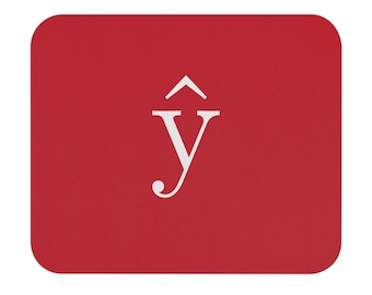 Y Hat Mouse Pad, Data Science Mouse Pad, Analytics Mouse Pad, Y Pred Mouse Pad, Red