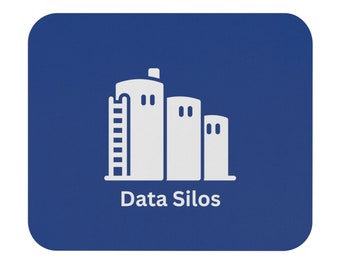 Data Silos Mouse Pad, Data Science Mouse Pad, Analytics Mouse Pad, Silos Mouse Pad, Blue