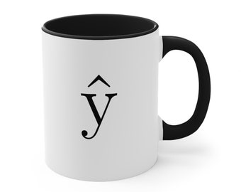 Y Hat Coffee Mug, Y Pred Coffee Mug, Data Science Mug, Data Mug, Analytics Mug, Statistics Mug, Programming Mug, Gift Mug, Coffee Mug
